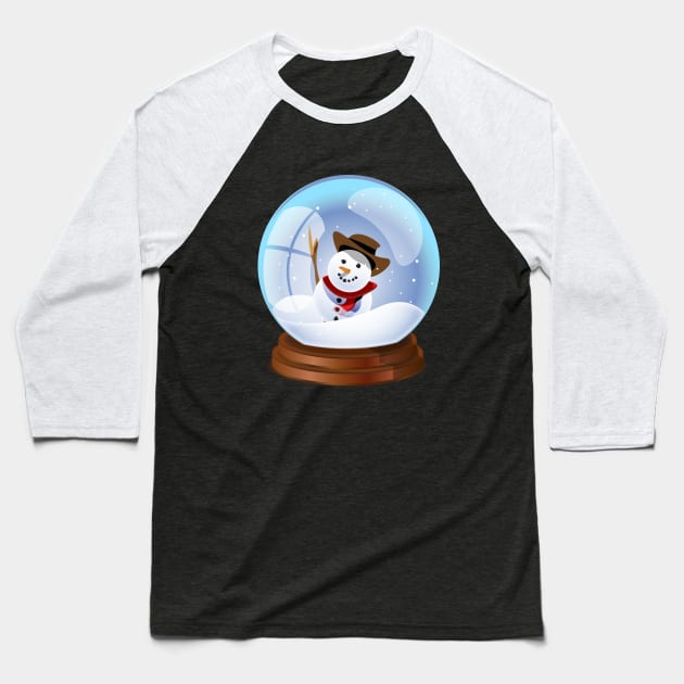 Snow Globe Baseball T-Shirt by nickemporium1